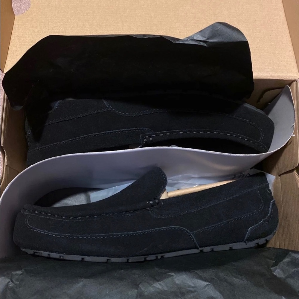 Mens Ugg Adler Black Slipper Sz 10